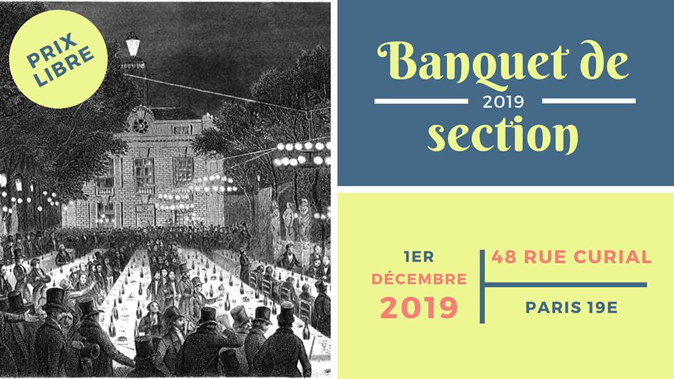 Venez festoyer au Banquet des cellules du PCF19e !