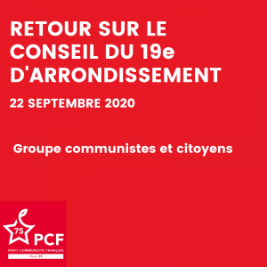 Retour sur le conseil d&rsquo;arrondissement du 22 Septembre !
