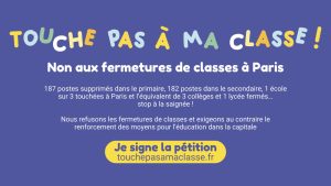 Non aux fermetures de classes dans le 19e