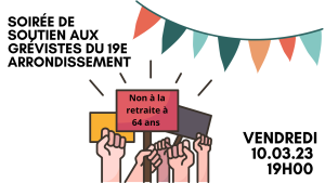 Soirée de soutien aux enseignant.es grévistes du 19e arrondissement.